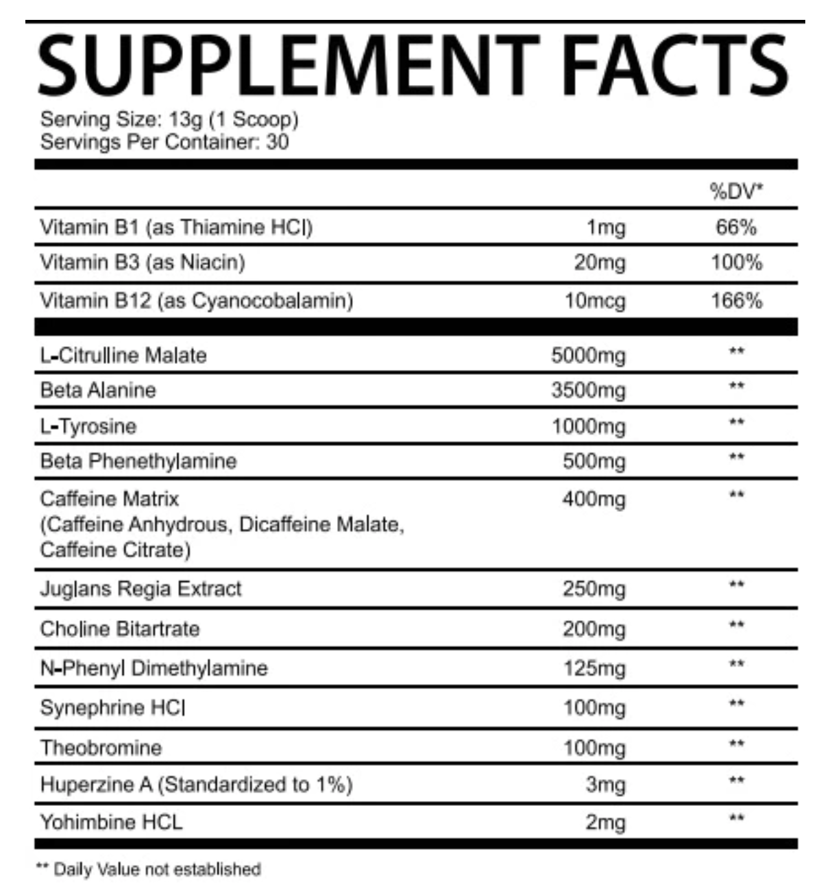 CHAOTIC RAGE Pre-Workout