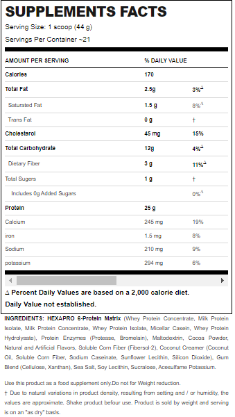 HEXAPRO: HIGH PROTEIN LEAN MEAL