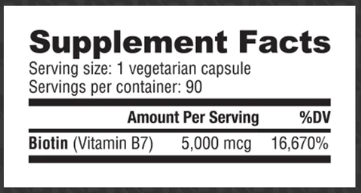 Biotin (B-7)(5000mcg)